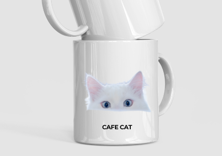 貓咪咖啡杯(白貓)